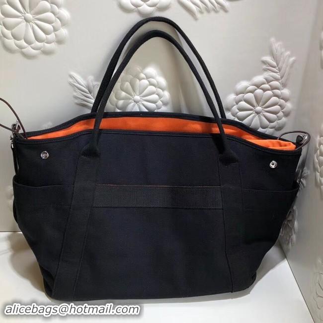 Pretty Style Hermes Canvas Shopping Bag H0734 black