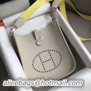 Classic Specials Hermes Evelyne original togo leather mini Shoulder Bag H15698 light gray