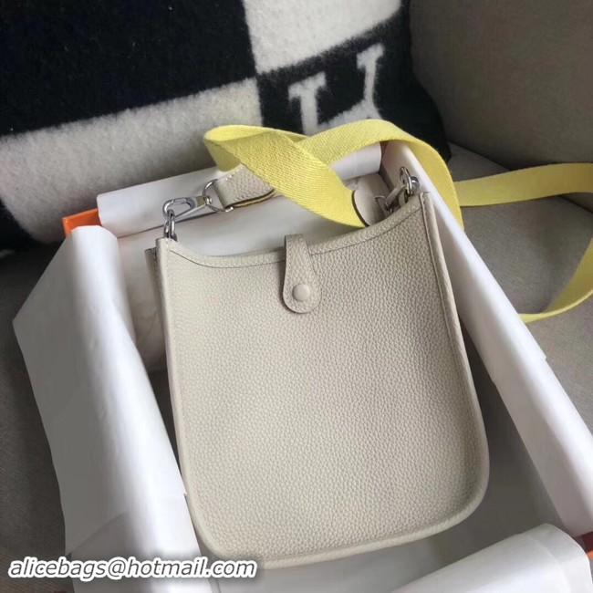 Classic Specials Hermes Evelyne original togo leather mini Shoulder Bag H15698 light gray