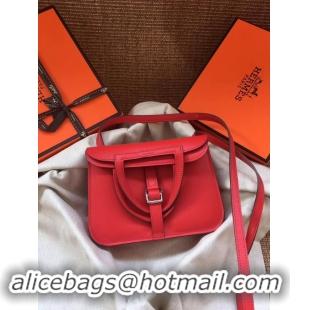 Good Quality Hermes Original Halzan mini bag H069523 red