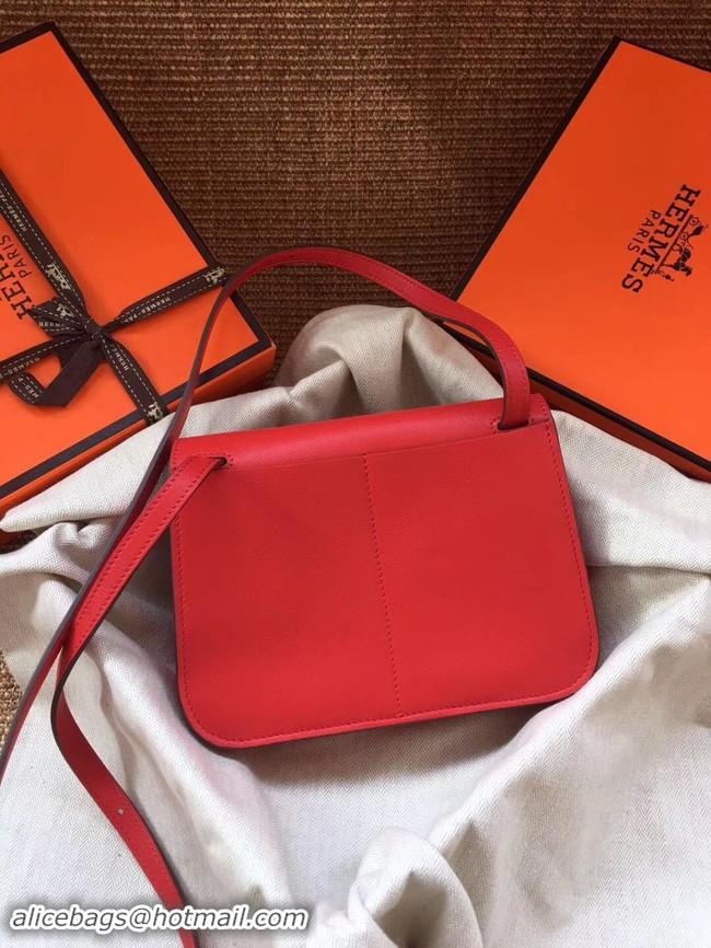 Good Quality Hermes Original Halzan mini bag H069523 red