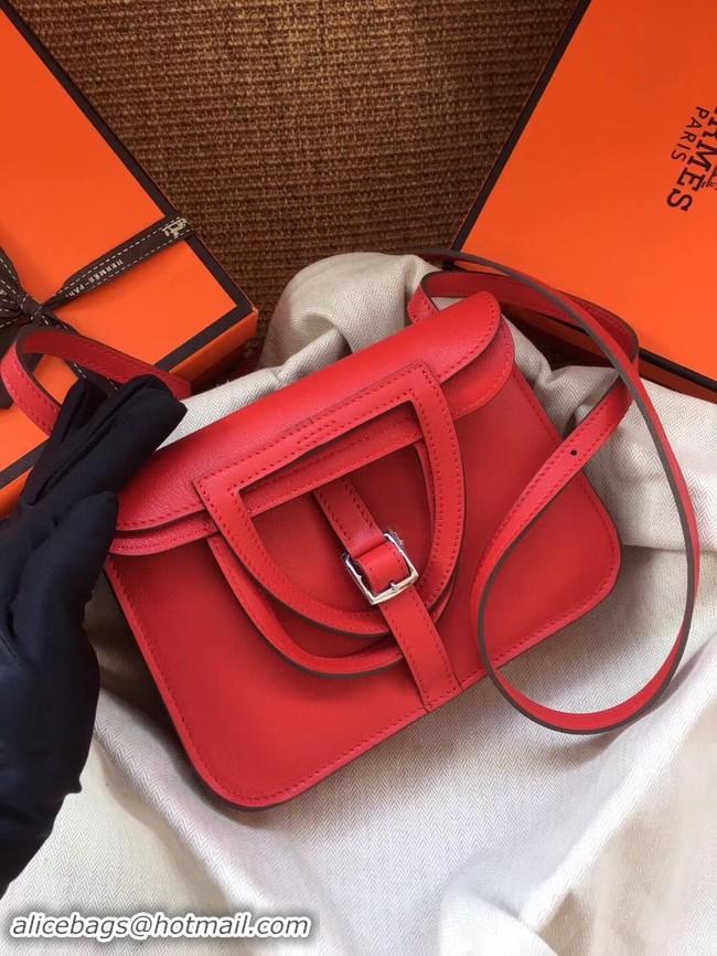 Good Quality Hermes Original Halzan mini bag H069523 red