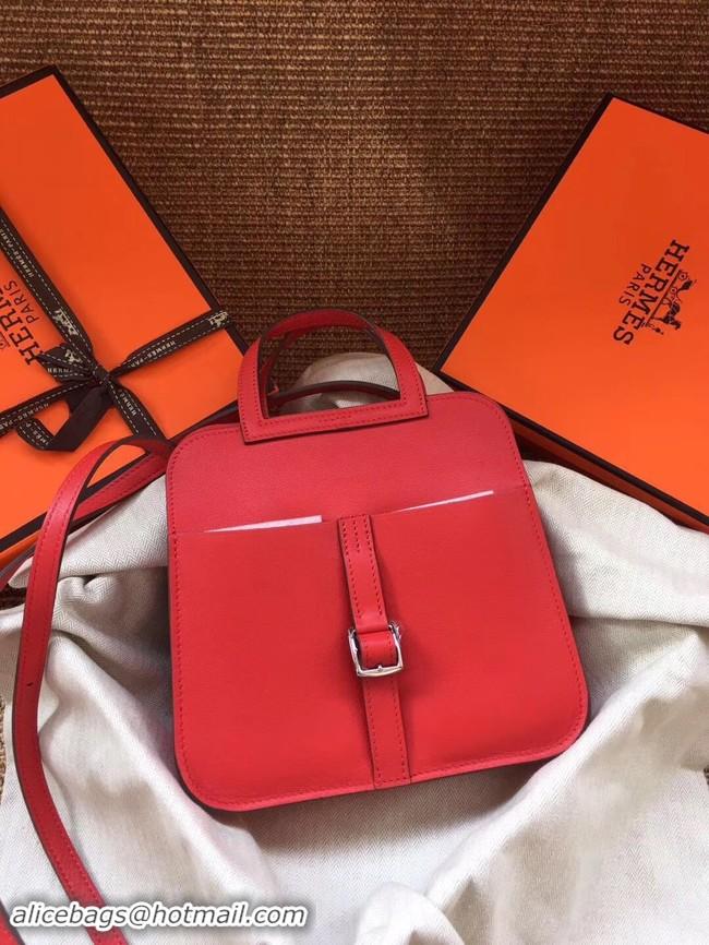 Good Quality Hermes Original Halzan mini bag H069523 red