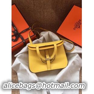 Luxury Hermes Original Halzan mini bag H069523 yellow