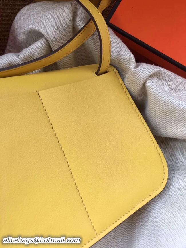 Luxury Hermes Original Halzan mini bag H069523 yellow