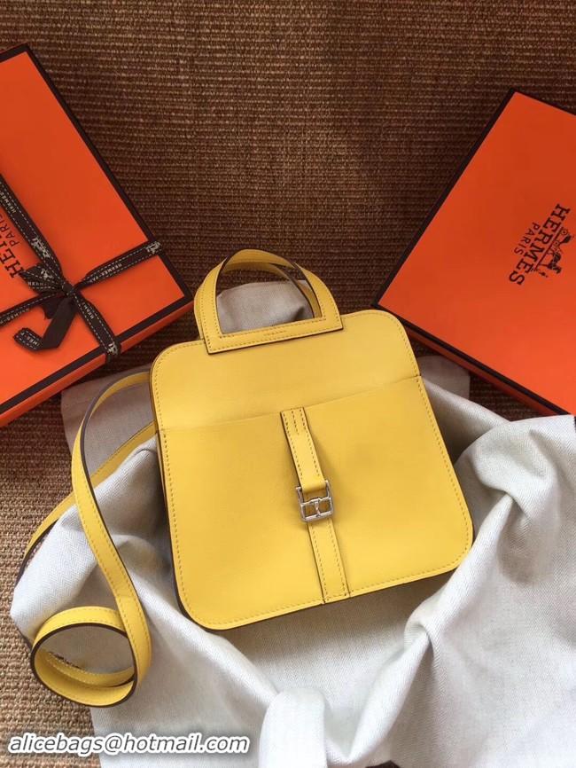 Luxury Hermes Original Halzan mini bag H069523 yellow