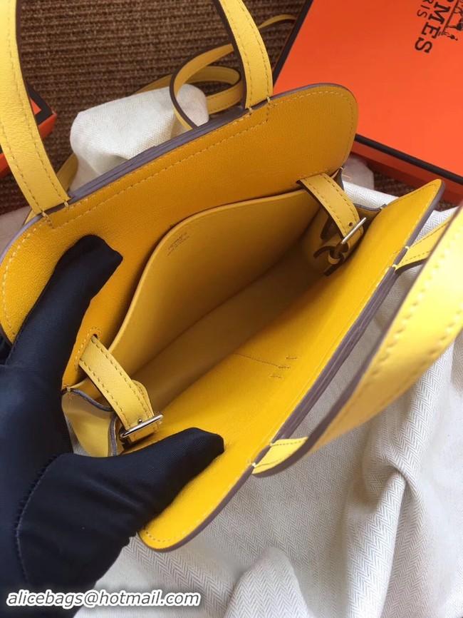 Luxury Hermes Original Halzan mini bag H069523 yellow