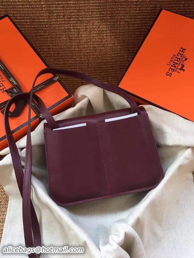 Luxury Hermes Original Halzan mini bag H069523 bordeaux