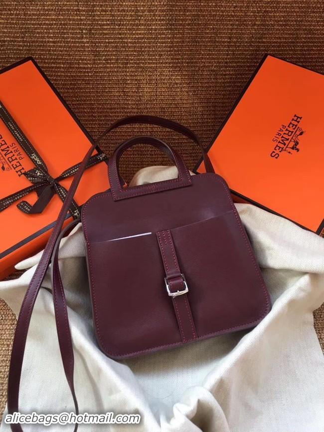 Luxury Hermes Original Halzan mini bag H069523 bordeaux