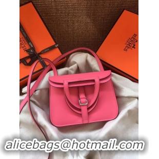 Discount Hermes Original Halzan mini bag H069523 rose azalee