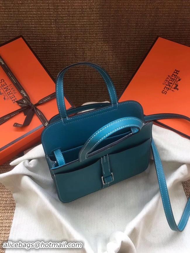 Good Taste Hermes Original Halzan mini bag H069523 bleu zanzibar