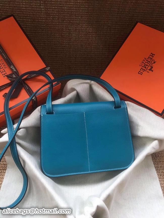 Good Taste Hermes Original Halzan mini bag H069523 bleu zanzibar