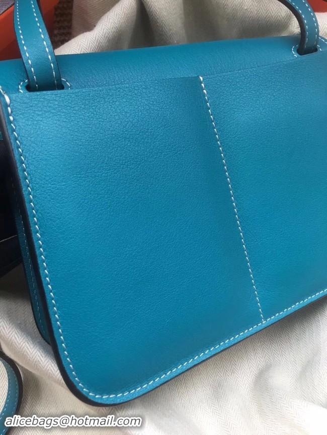 Good Taste Hermes Original Halzan mini bag H069523 bleu zanzibar