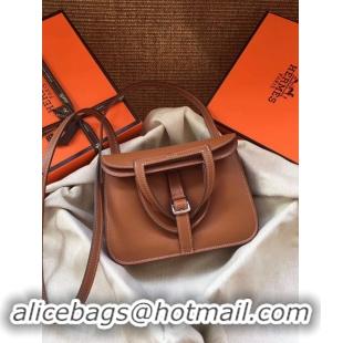 Sumptuous Hermes Original Halzan mini bag H069523 brown