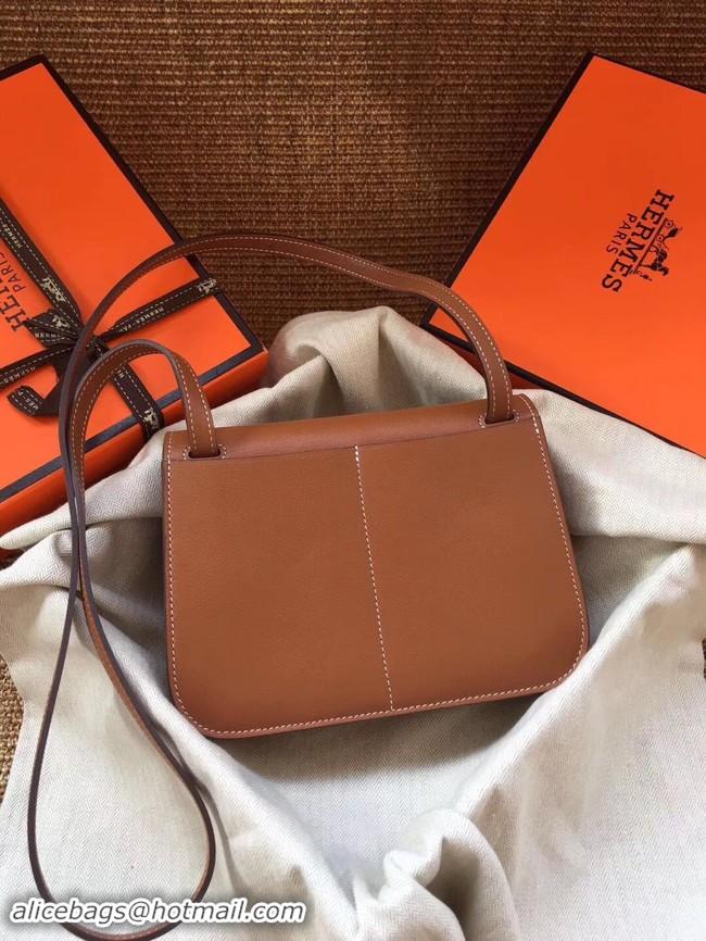 Sumptuous Hermes Original Halzan mini bag H069523 brown