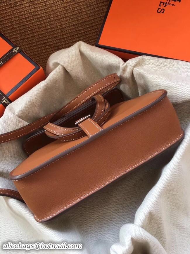 Sumptuous Hermes Original Halzan mini bag H069523 brown