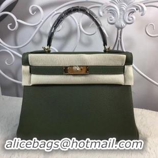 Hot Style Hermes Birkin Tote Bag Original Togo Leather BK35 Deark Green