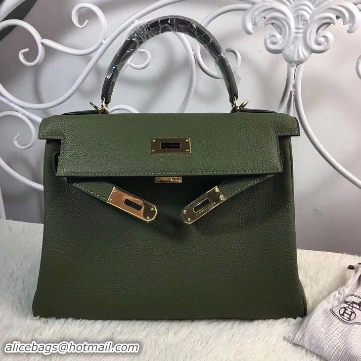 Hot Style Hermes Birkin Tote Bag Original Togo Leather BK35 Deark Green