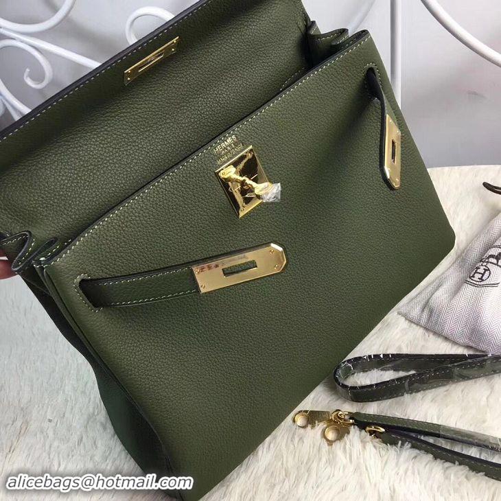 Hot Style Hermes Birkin Tote Bag Original Togo Leather BK35 Deark Green