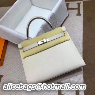 Sophisticated Hermes Kelly 28cm Shoulder Bags Epsom Leather KL28 creamy-white