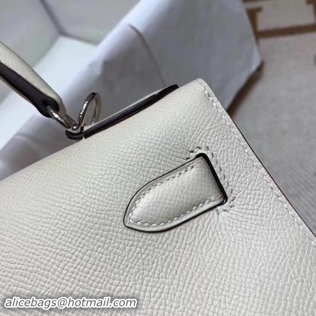 Sophisticated Hermes Kelly 28cm Shoulder Bags Epsom Leather KL28 creamy-white