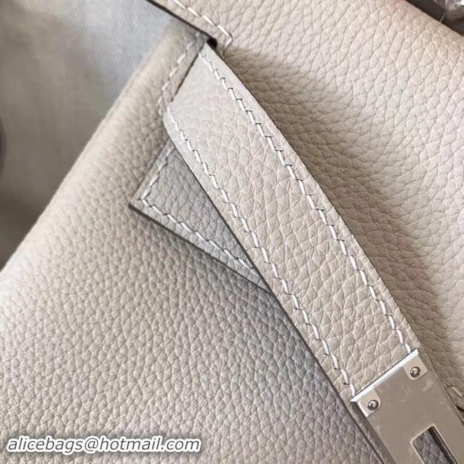 Stylish Hermes original Togo leather kelly bag KL32 cream