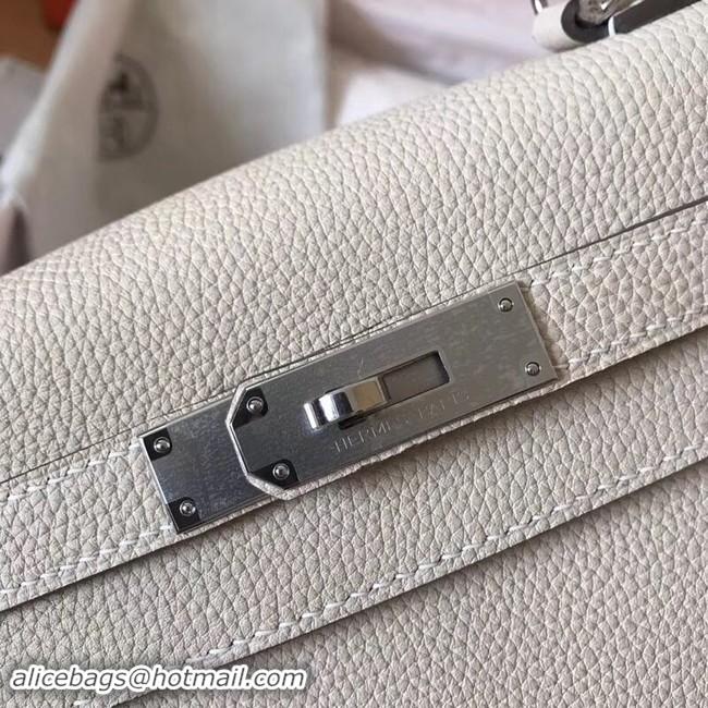 Stylish Hermes original Togo leather kelly bag KL32 cream