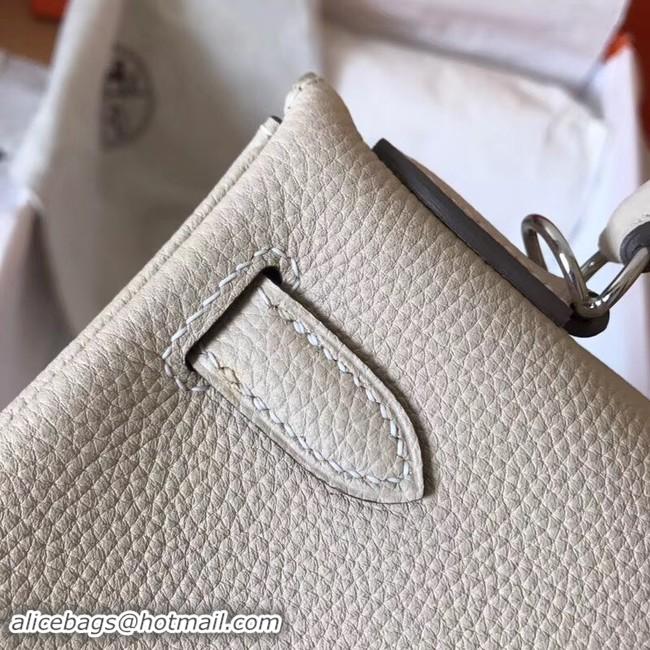 Stylish Hermes original Togo leather kelly bag KL32 cream