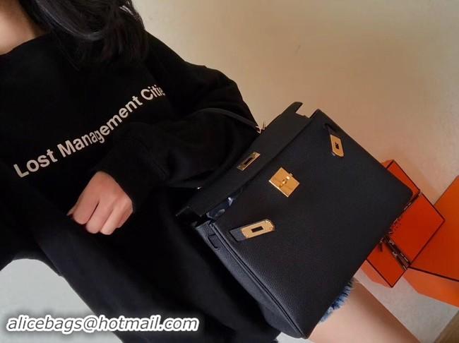 Classic Hermes original Togo leather kelly bag KL32 black