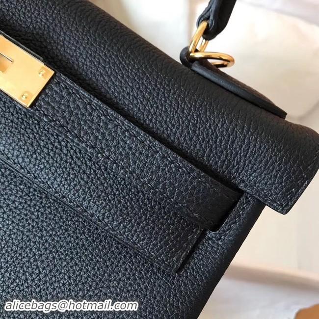 Classic Hermes original Togo leather kelly bag KL32 black