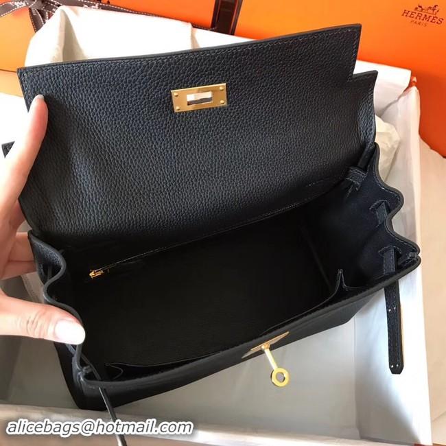 Classic Hermes original Togo leather kelly bag KL32 black