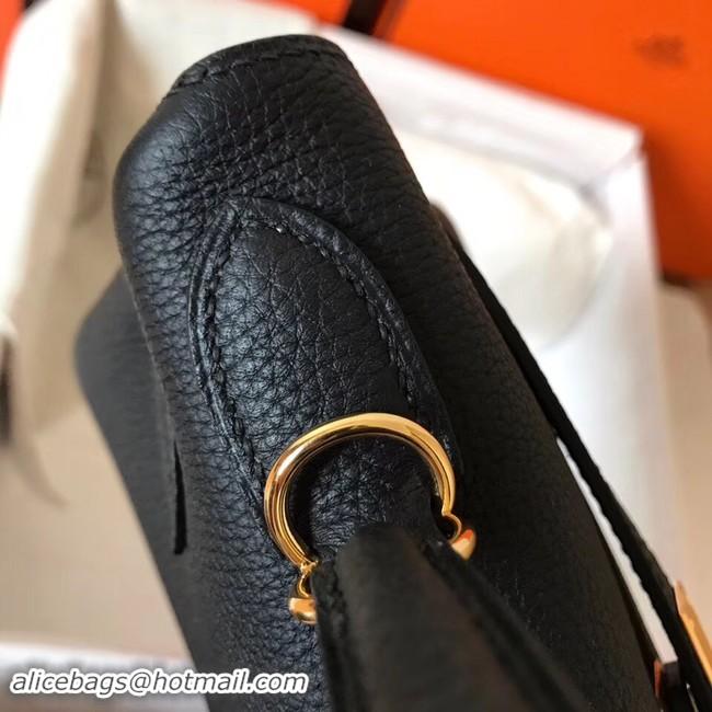 Classic Hermes original Togo leather kelly bag KL32 black