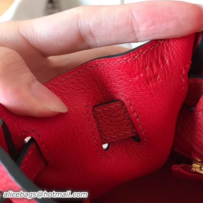 Discounts Hermes original Togo leather kelly bag KL32 red