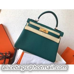 Classic Hot Hermes original Togo leather kelly bag KL32 green