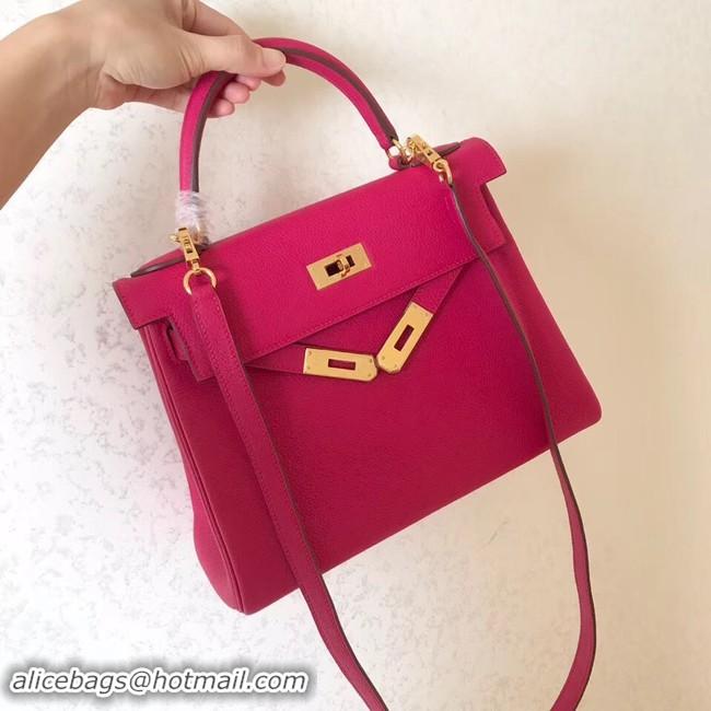 Fashion Hermes original Togo leather kelly bag KL32 rose