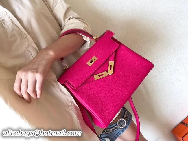 Fashion Hermes original Togo leather kelly bag KL32 rose