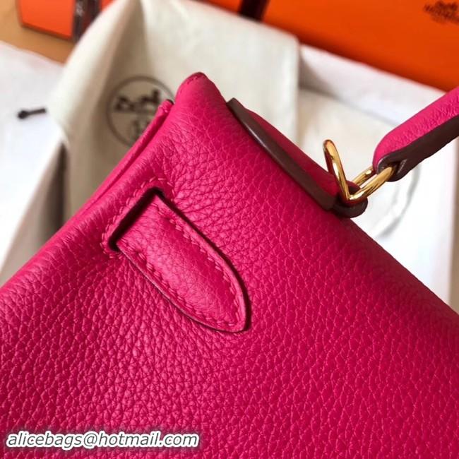 Fashion Hermes original Togo leather kelly bag KL32 rose