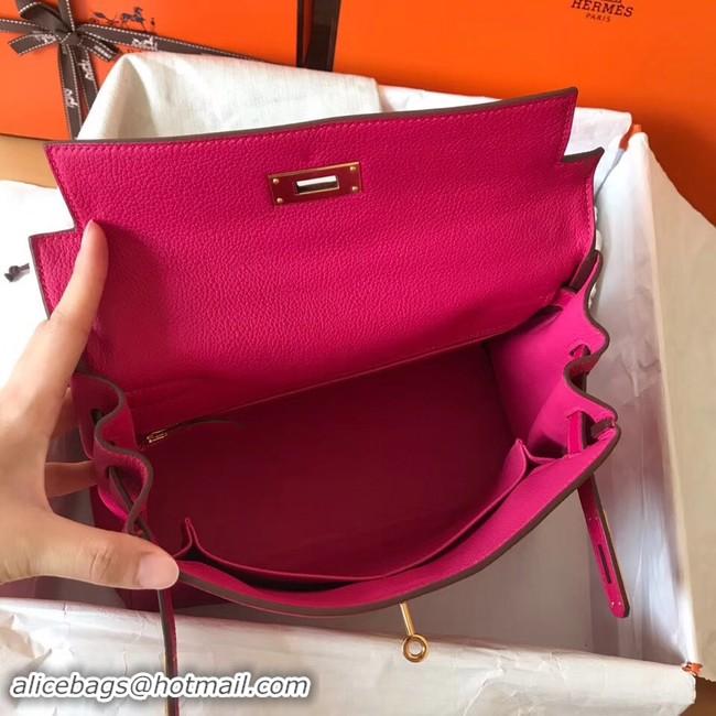 Fashion Hermes original Togo leather kelly bag KL32 rose