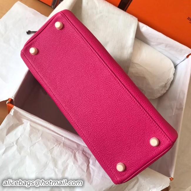 Fashion Hermes original Togo leather kelly bag KL32 rose