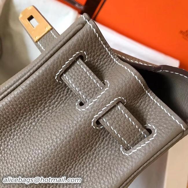 Low Price Hermes original Togo leather kelly bag KL32 dark grey