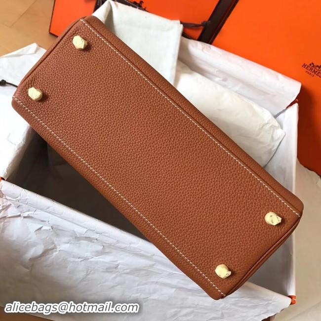 Shop Cheap Hermes original Togo leather kelly bag KL32 brown