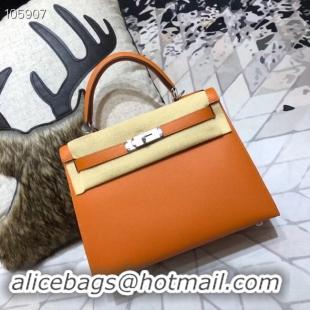 Discount Hermes original Kelly Epsom Leather KL32 orange