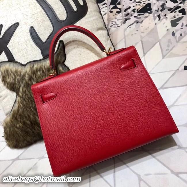 Grade Design Hermes original Kelly Epsom Leather KL32 red