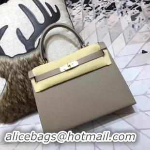 Perfect Hermes original Kelly Epsom Leather KL32 grey