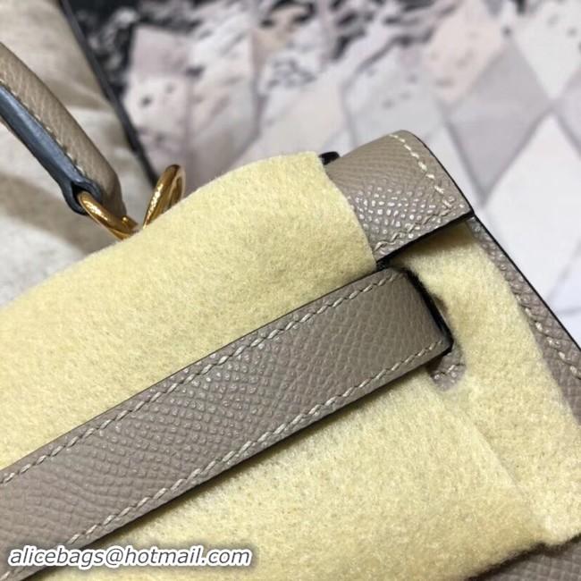 Perfect Hermes original Kelly Epsom Leather KL32 grey