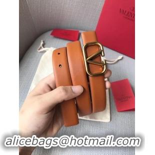 Fashion Cheapest Valentino Leather Belt V7468 Brown