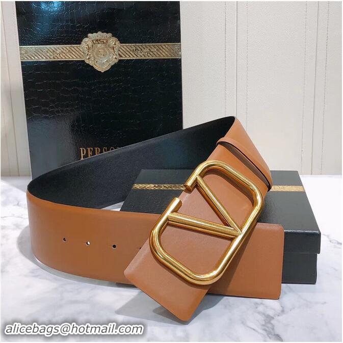 New Design Valentino 4cm Vlogo Belt V7469 Brown