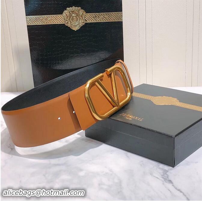 New Design Valentino 4cm Vlogo Belt V7469 Brown