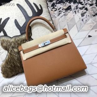 Affordable Price Hermes original Kelly Epsom Leather KL32 brown