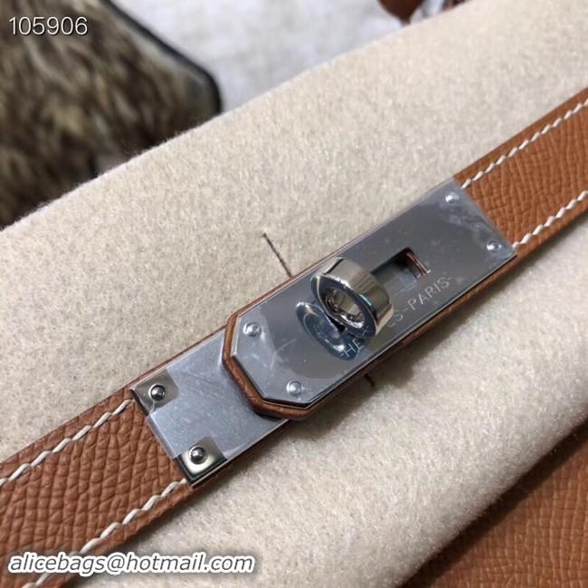 Affordable Price Hermes original Kelly Epsom Leather KL32 brown